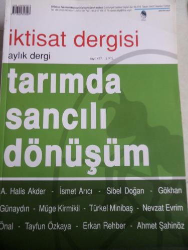 İktisat Dergisi Sayı 477