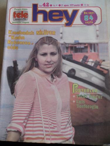 Hey Dergisi 1979 / 42 Kapak Kınalıadalı Nilüfer - Poster Ferdi Tayfur 