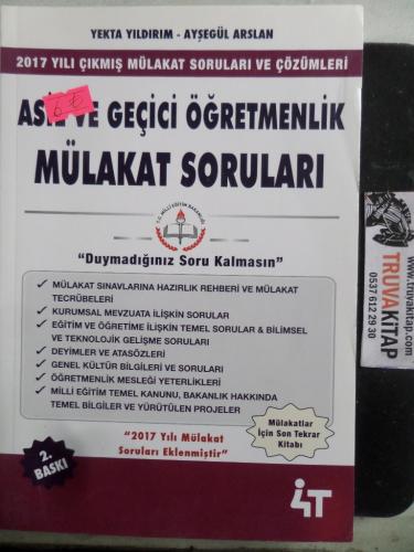Asil ve Geçici Öğretmenlik Mülakat Soruları