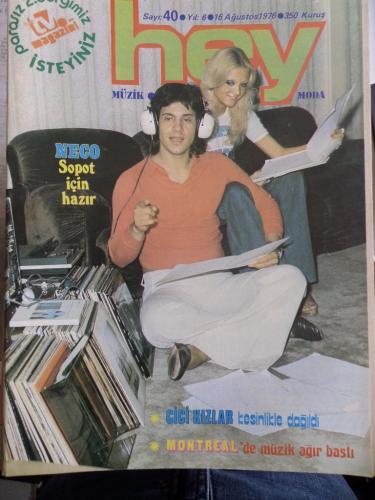 Hey Dergisi 1976 / 40 Kapak Neco Spopt İçin Hazır - Tv Magazin Ekiyle 