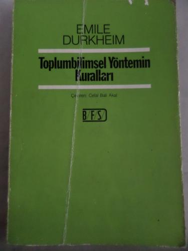 Toplumbilimsel Yöntemin Kuralları Emile Durkheim