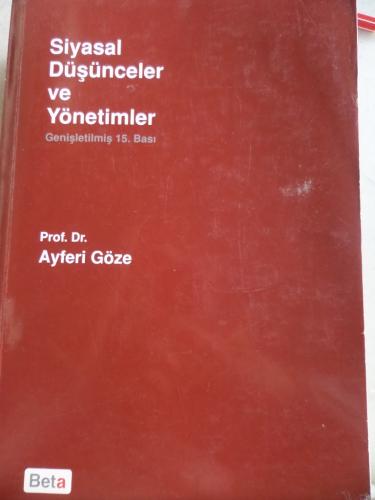 Siyasal Düşünceler ve Yönetimler Ayferi Göze