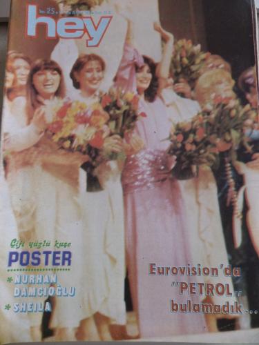 Hey Dergisi 1980 / 25 Kapak Eurovision'da Petrol Bulamadık - Poster Nu