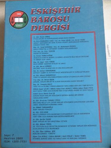 Eskişehir Barosu Dergisi 2005 / 7