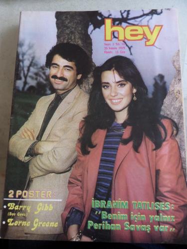 Hey Dergisi 1979 / 3 Kapak İbrahim Tatlıses - Poster Barry Gibb - Tv M