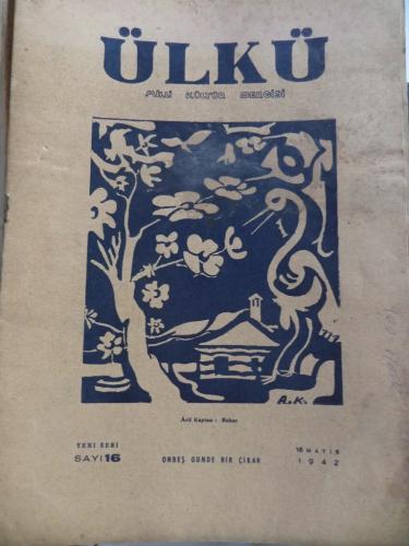 Ülkü Milli Kültür Dergisi 1942 / 16