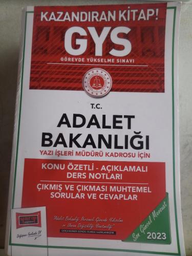 Kazandıran Kitap GYS Adalet Bakanlığı Yazı İşleri Müdürü Kadrosu İçin 