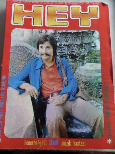 Hey Dergisi 1973 / 35 Fenerbahçe'li Cemil Müzik Hastası - Poster New S
