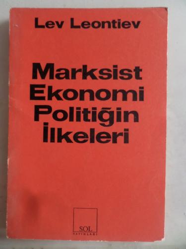 Marksist Ekonomi Politiğin İlkeleri Lev Leontiev