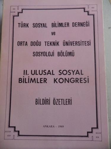 II. Ulusal Sosyal Bilimler Kongresi Bildiri Özetleri