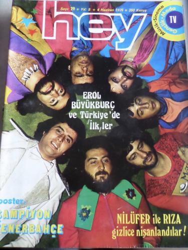 Hey Dergisi 1975 / 29 Kapak Erol Büyükburç ve Türkiye'de İlkler - Post