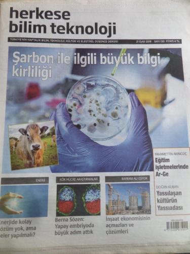 Herkese Bilim Teknoloji 21 Eylül 2018 Sayı 130 - Şarbon ile İlgili Büy