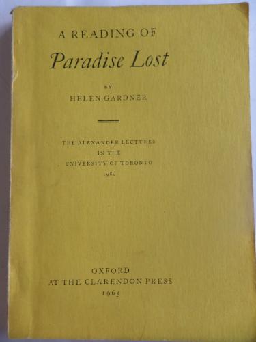 A Reading Of Paradise Lost* Helen Gardner