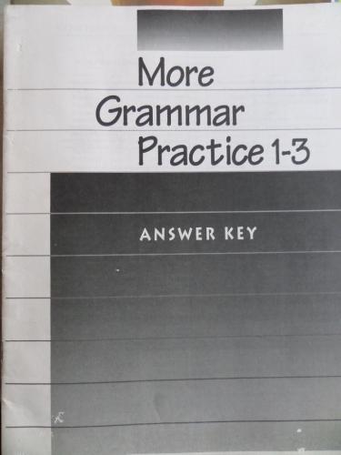 More Grammar Practice 1-3 Answer Key