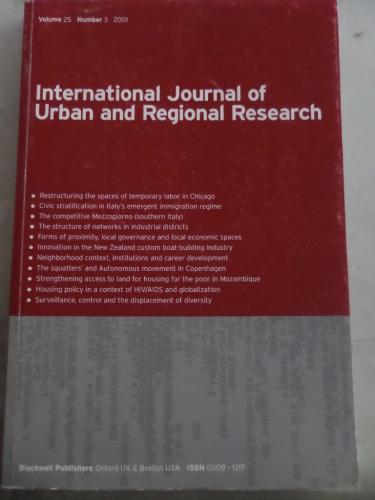International Journal Of Urban and Regional Research 2001 / 25-3