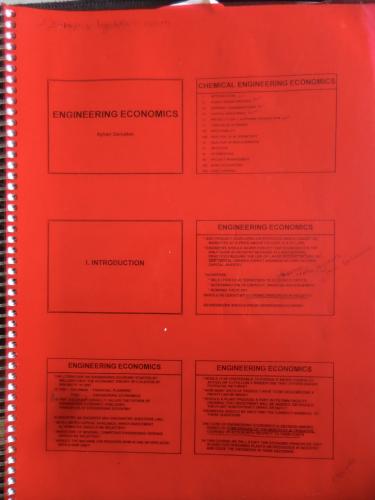 Engineering Economics*