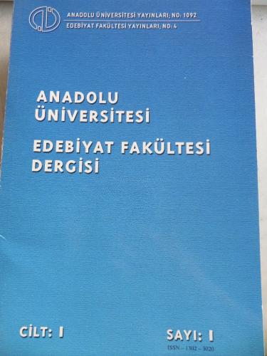 Edebiyat Fakültesi Dergisi Cilt 1 Sayı 1
