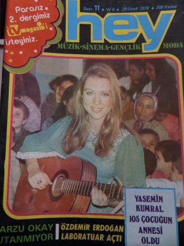 Hey Dergisi 1976 / 11 Kapak Arzu Okay Utanmıyor - Tv Magazin Ekiyle Bi