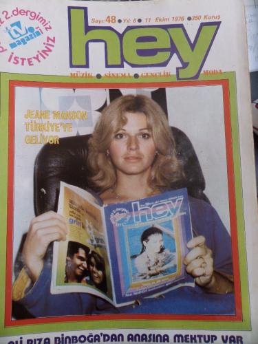 Hey Dergisi 1976 / 48 Kapak Jeane Manson Türkiye'ye Geliyor - Tv Magaz