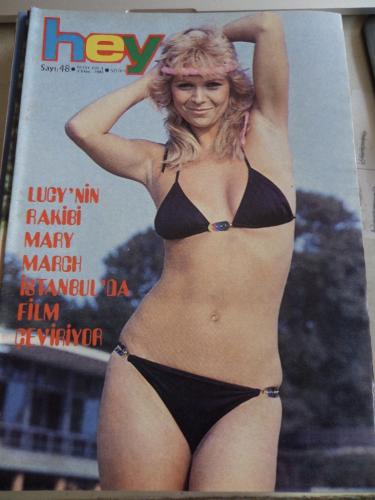 Hey Dergisi 1983 / 48 Kapak Lucy'nin Rakibi Mary March İstanbul'da Fil