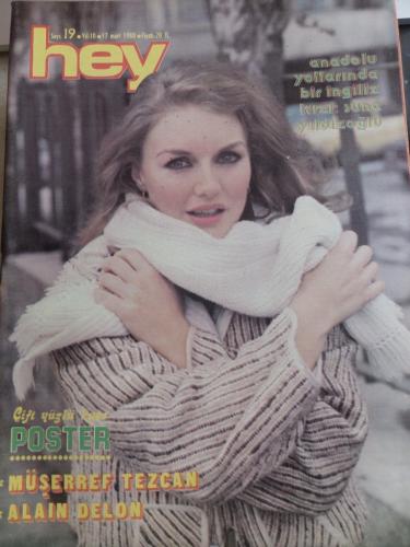 Hey Dergisi 1980 / 19 Kapak Suna Yıldızoğlu - Poster Müşerref Tezcan A