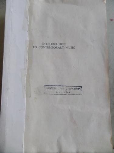Introduction To Contemporary Music