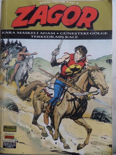 Maxi Zagor 3 ve 4 Kara Maskeli Adam - Güneşteki Gölge - Terkedilmiş Ka