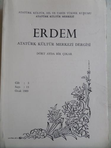 Erdem Atatürk Kültür Merkezi Dergisi 1989 / 13