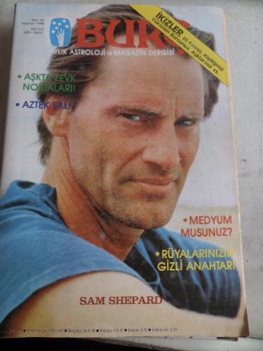 Burç Aylık Yıldız Falı ve Magazin Dergisi 1985 / 66 - Sam Shepard