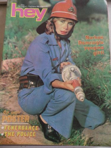 Hey Dergisi 1980 / 32 Kapak Nurhan Damcıoğlu Yangına Gitti - Poster Fe