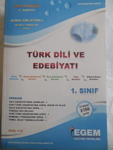 1. Sınıf Türk Dili ve Edebiyatı Güz Dönemi 1. Yarıyıl