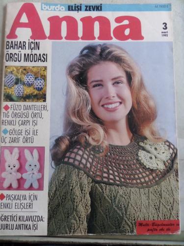 Anna Burda Elişi Zevki 1992 / 3 - Paftalı