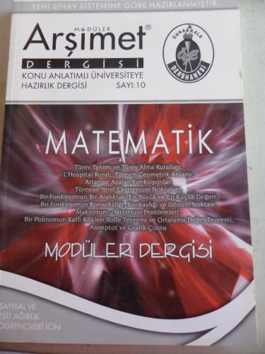 Matematik Modüler Dergisi Sayı 10