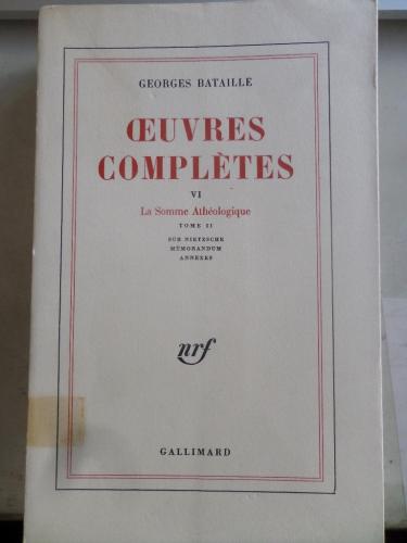Ceuvres Completes VI La Somme Atheologique Tome II