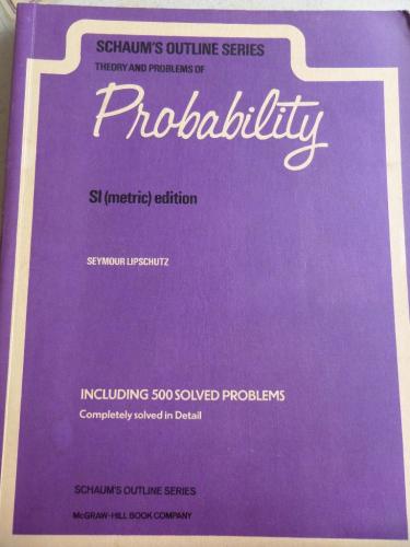 Theory And Problems Of Probability Seymour Lipschutz