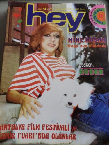 Hey Dergisi 1975 / 43 Kapak Mine Koşan - Poster Mine Koşan