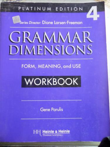 Grammar Dimensions 4 Workbook Gene Parulis