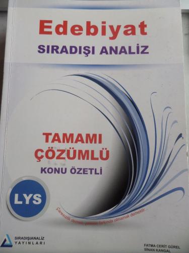 LYS Edebiyat Sıradışı Analiz Tamamı Çözümlü Konu Özetli