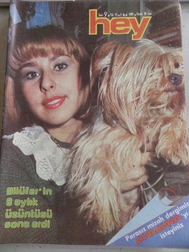Hey Dergisi 1981 / 9 Kapak Nilüfer'in 8 Aylık Üzüntüsü Sona Erdi - Cur