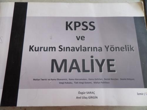 KPSS ve Kurum Sınavlarına Yönelik Maliye Özgür Saraç
