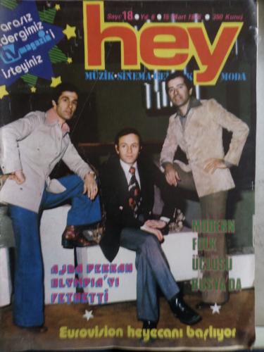 Hey Dergisi 1976 / 18 Kapak Ajda Pekkan Olympia'yı Fethetti - Tv Magaz