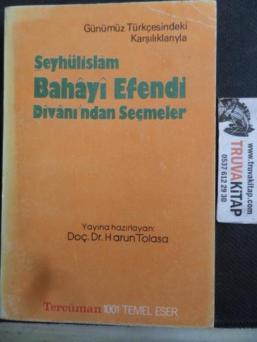 Şeyhülislam Bahayi Efendi Divanı'ndan Seçmeler