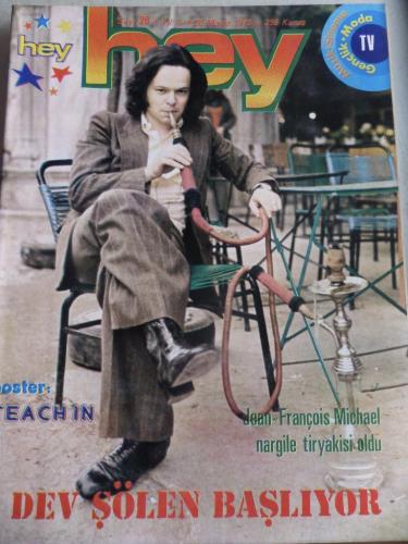 Hey Dergisi 1975 / 28 Kapak Jean François Michael Nargile Tiryakisi Ol