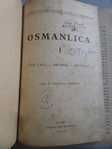 Osmanlıca I Prof. Dr. Faruk K. Timurtaş