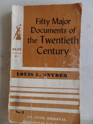 Fifty Major Documents of The Twentieth Century