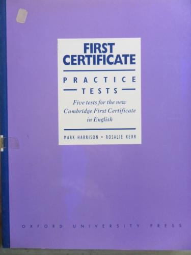 First Certificate Practice Tests Mark Harrison