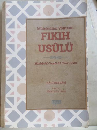 Mütekellim Yöntemi Fıkıh Usulü Kadi Beyzavi