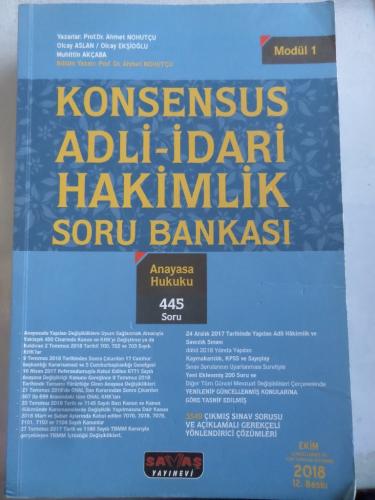 Konsensus Adli İdari Hakimlik Soru Bankası Anayasa Hukuku Ahmet Nohutç