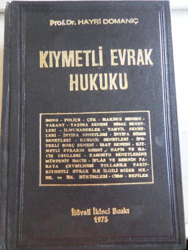 Kıymetli Evrak Hukuku Prof. Dr. Hayri Domaniç