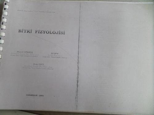 Bitki Fizyolojisi* Ahmet Gökkuş